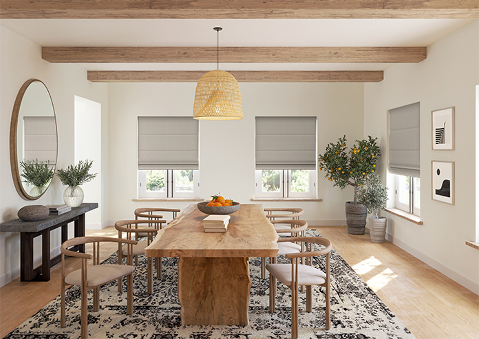 Loxley, Fibre Brown - Motorised Roman Blind - Image 8